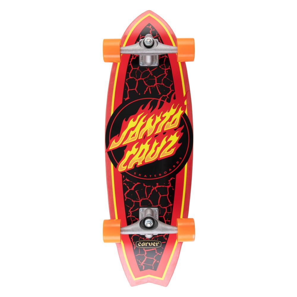 Серфскейт Santa Cruz x Carver Surfskate Complete Flame Dot Shark 31