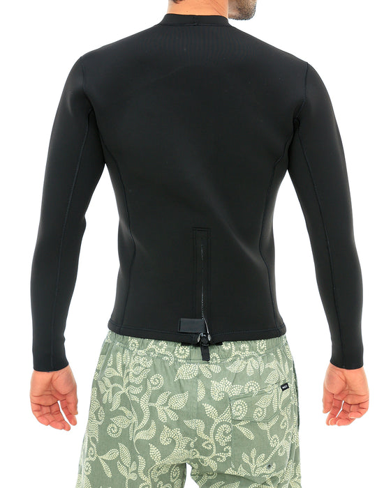 OUTLET】RVCA メンズ BALANCE BACK ZIP SURF TOP ロングタッパー