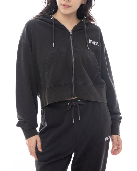 OUTLET】RVCA レディース RVCA CROPPED ZIP HOODIE パーカー 【2025年