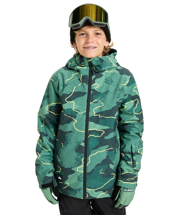 QUIKSILVER ユース MISSION PRINTED YOUTH JK スノージャケット 撥水