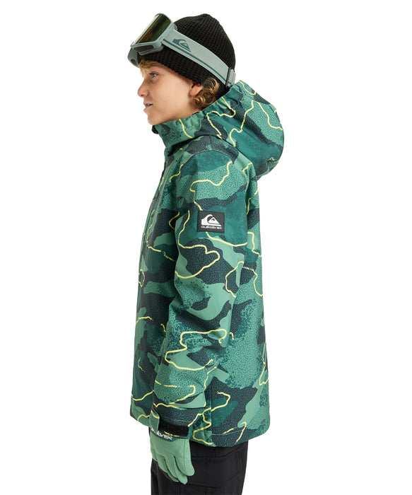 QUIKSILVER ユース MISSION PRINTED YOUTH JK スノージャケット 撥水