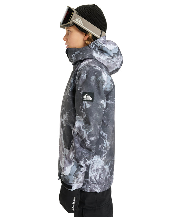 QUIKSILVER ユース MISSION PRINTED YOUTH JK スノージャケット 撥水