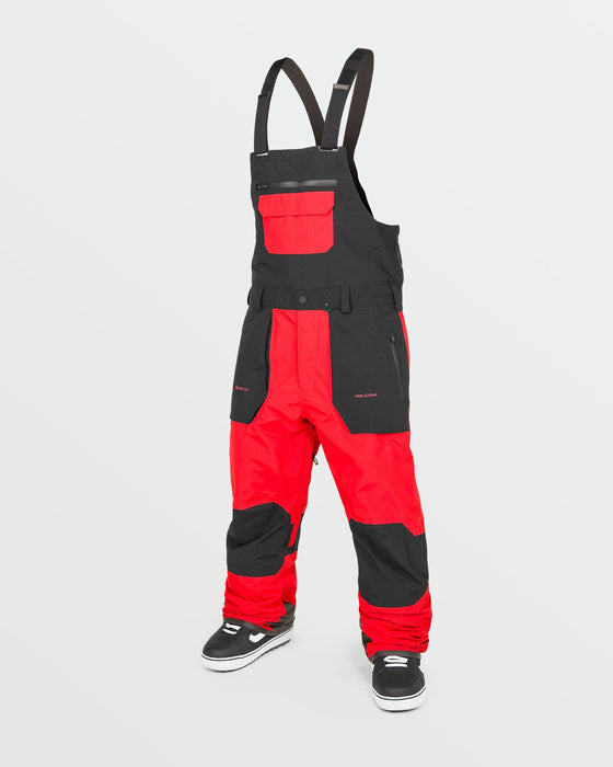 OUTLET】VOLCOM Mens Rain Gore-Tex Bib Overalls - Crimson