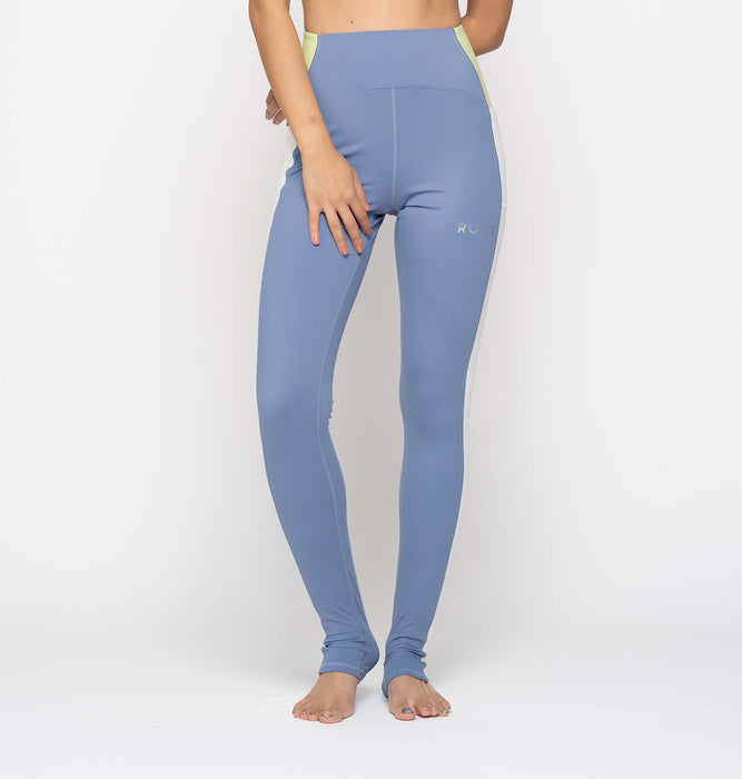 OUTLET】Roxy 水陸両用 速乾 UVカット レギンス JUMP HIGH METALLIC