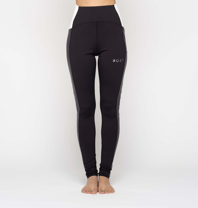 OUTLET】Roxy 水陸両用 速乾 UVカット レギンス JUMP HIGH METALLIC