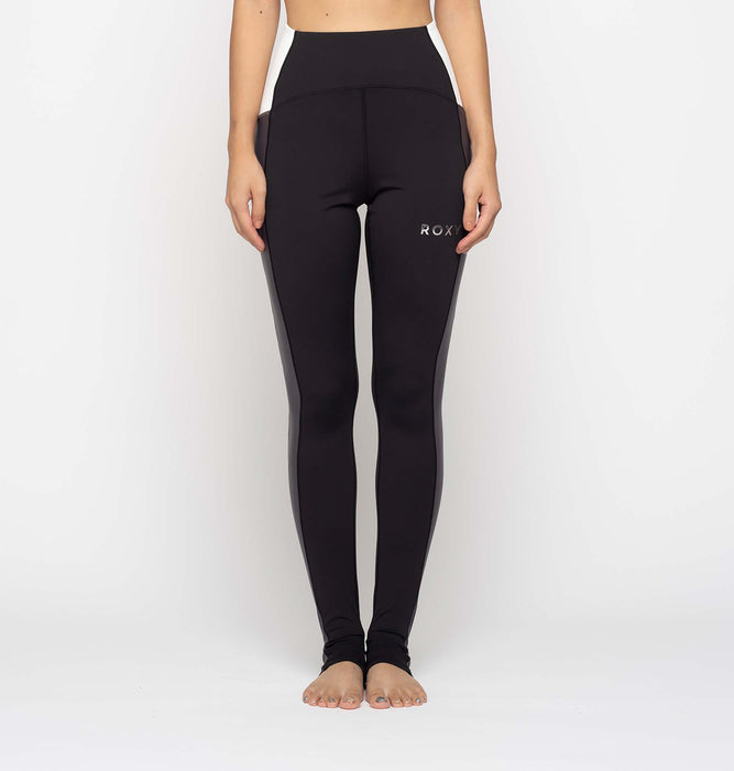 OUTLET】Roxy 水陸両用 速乾 UVカット レギンス JUMP HIGH METALLIC