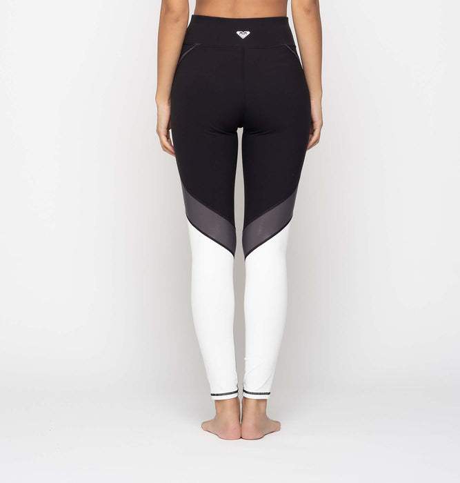 OUTLET】Roxy 水陸両用 速乾 UVカット ハイウエストレギンス JUMP HIGH