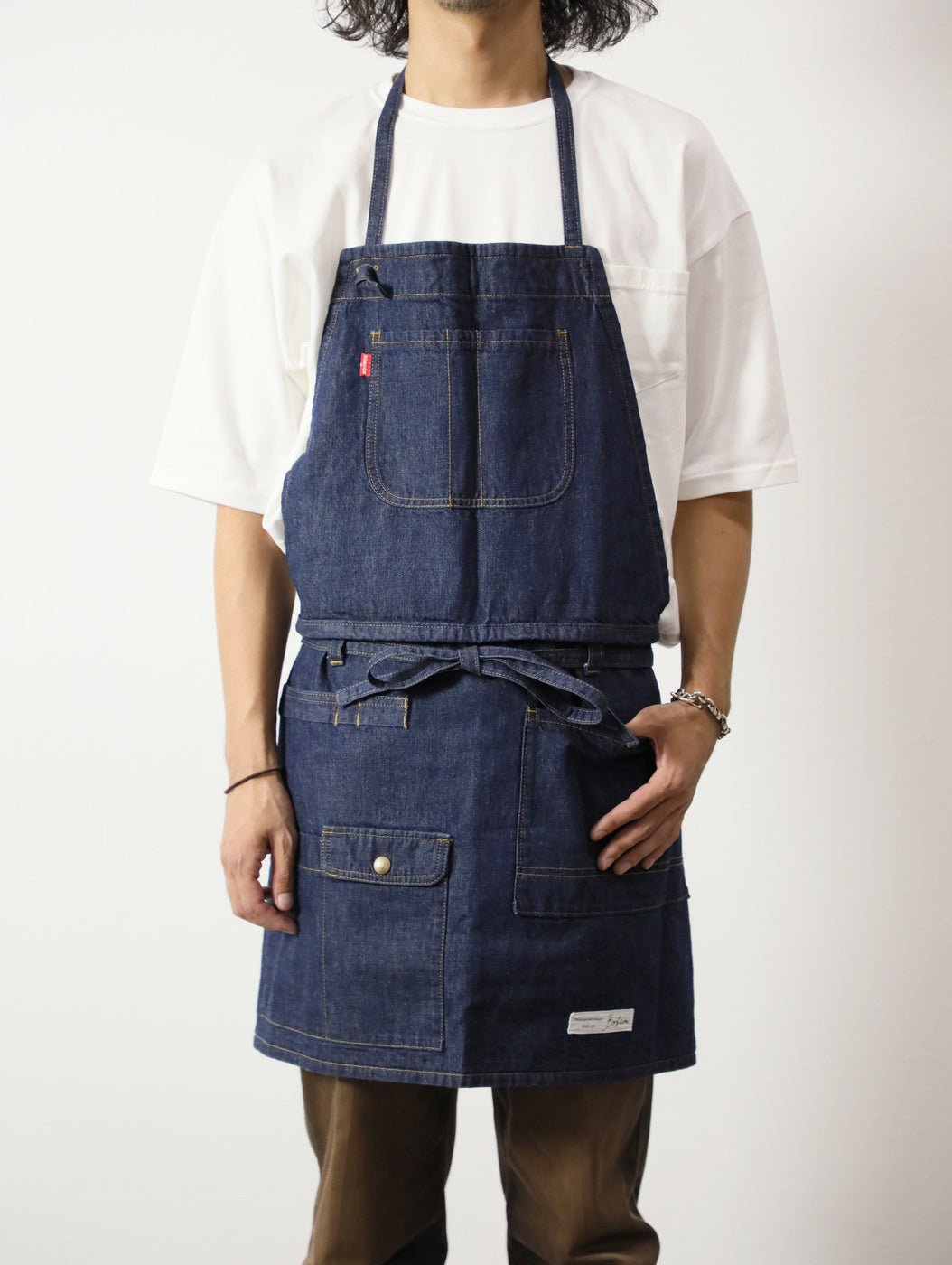 2WAY Denim Apron Zimbabwe Yarn x Okayama Weave Denim [10oz