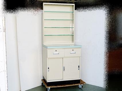 タカゾノ SOLNO 薬剤台 調剤台 ガラス棚 スライドドア収納 、お買取り