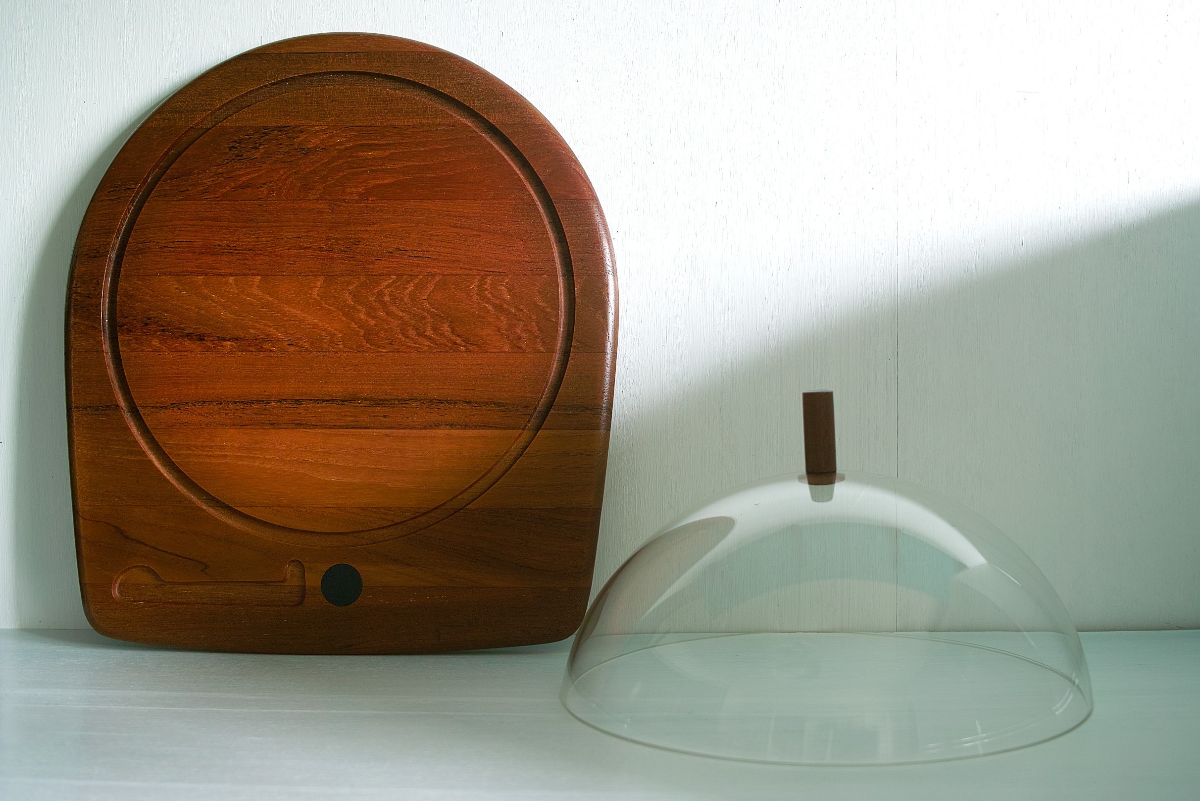 No.8068「デンマーク DIGSMED ケーキドーム：チーク 無垢集成材