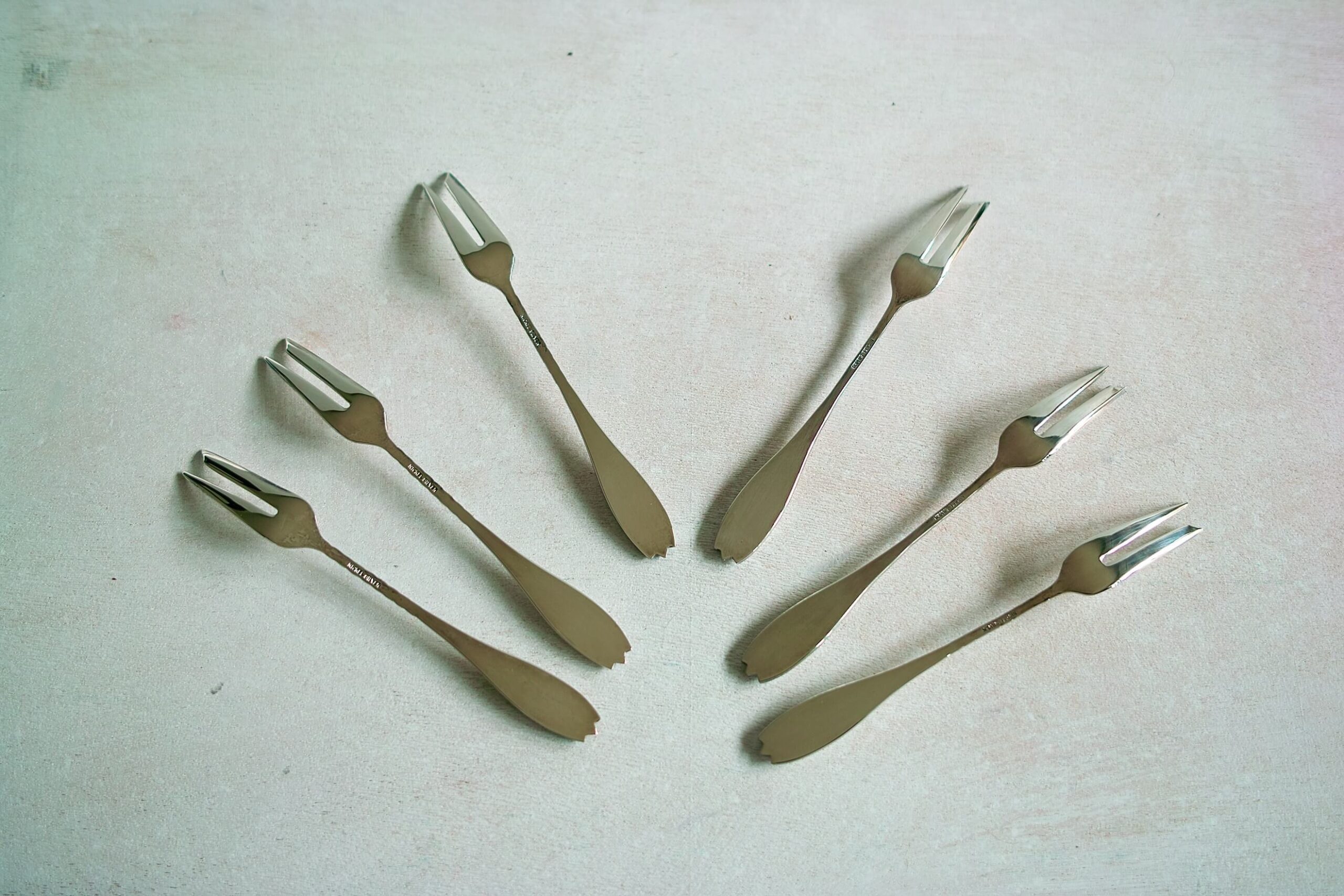 No.8708「安藤七宝店：デザートスプーン＆フォーク12本セット（箱付き