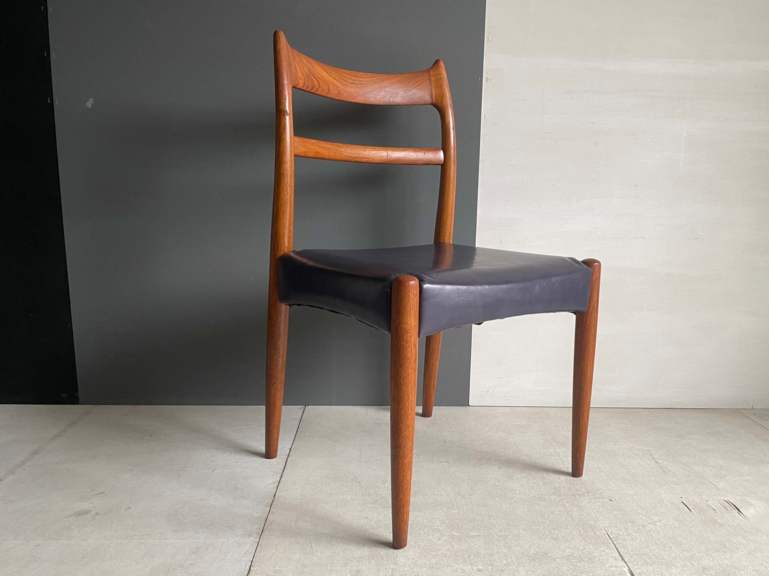 No.10573「辻木工 ダイニング チェア：チーク×ヌメ革」SOLD | ボルト