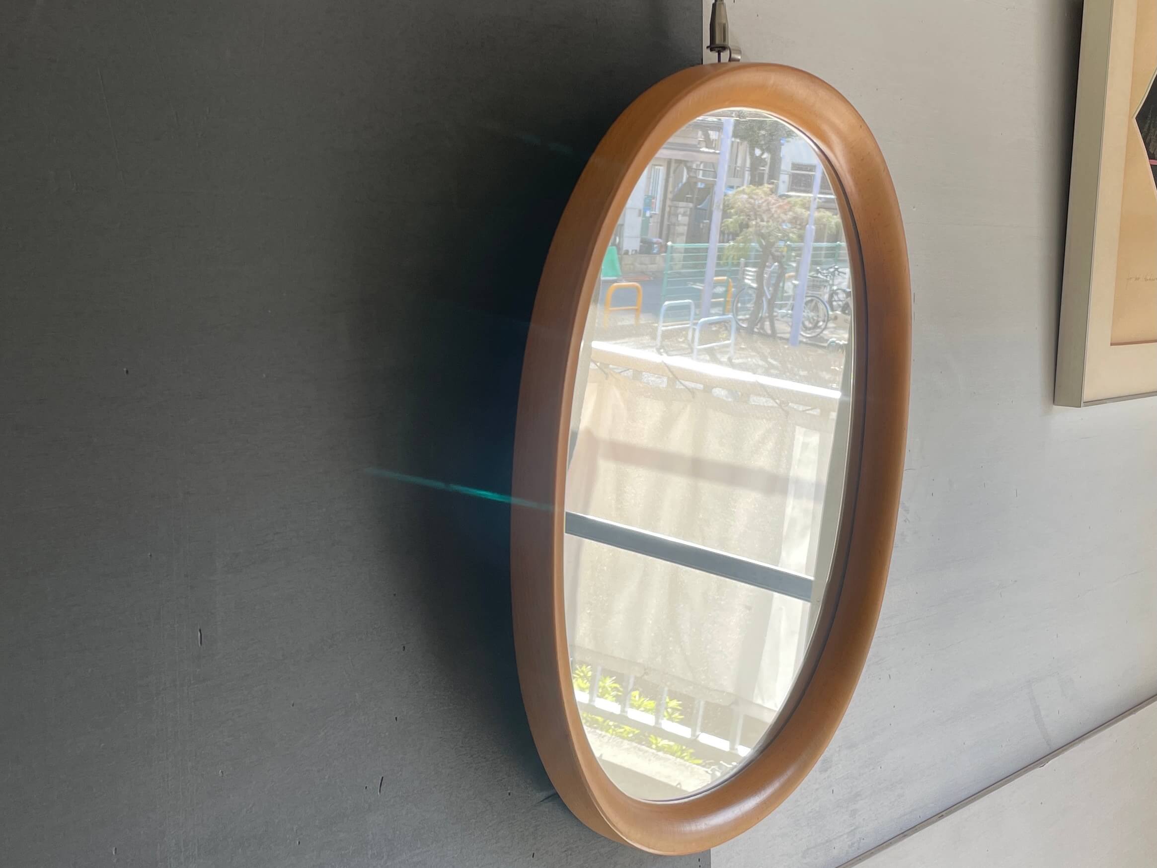 No.10491「曲木のオーバルウォールミラー：秋田木工/柳宗理デザイン