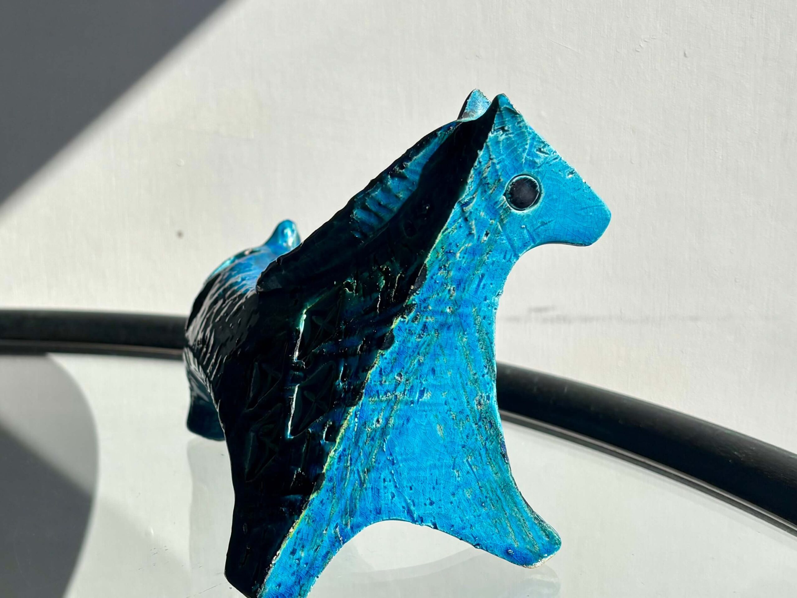 No.12187「FLAVIA〈リミニブルー〉オブジェ：イタリア」幅12.5cm