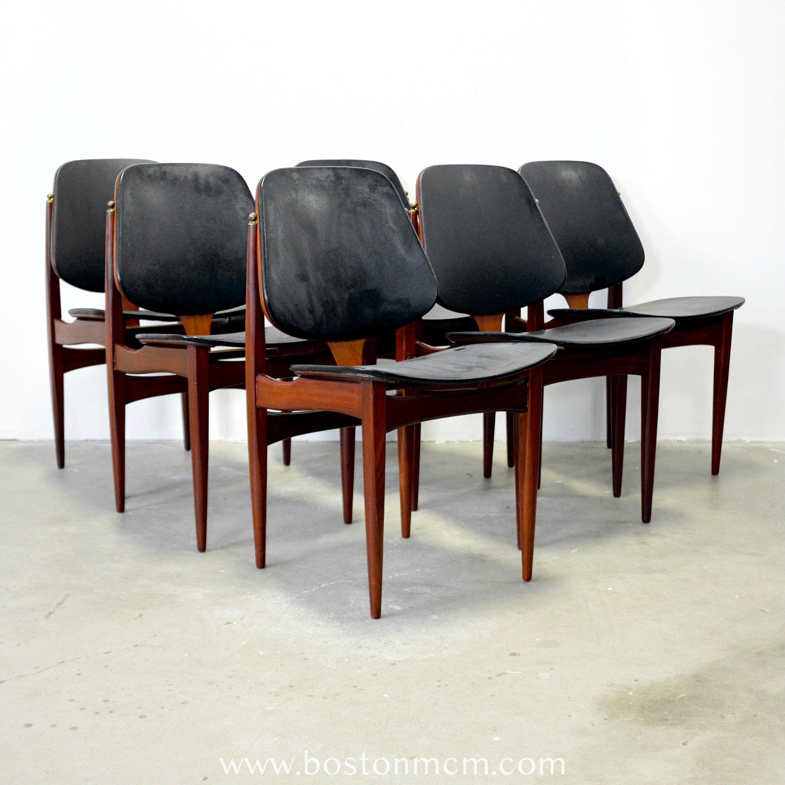 Elliots of Newbury Teak Dining Chairs - Set of 6 - Vintage Mid