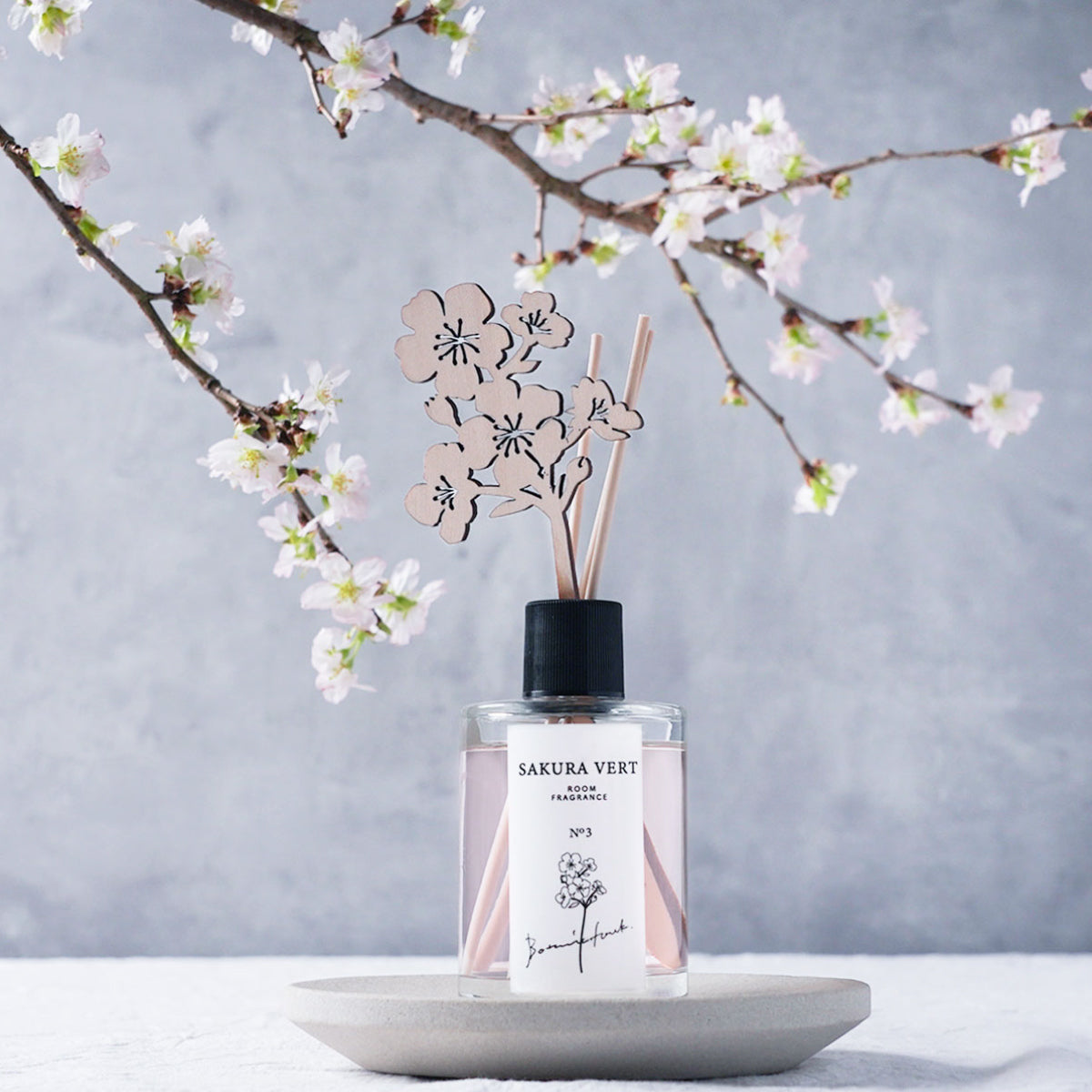 桜の香り｜インテリアディフューザー120ml SAKURA VERT｜Botanicfolk