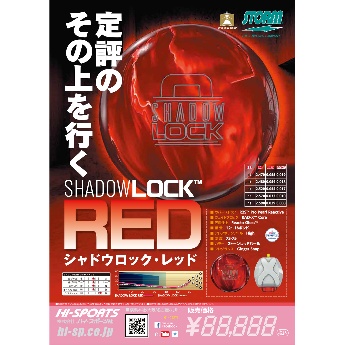 STORM-SHADOW LOCK・RED-ストーム-シャドウロック・レッド