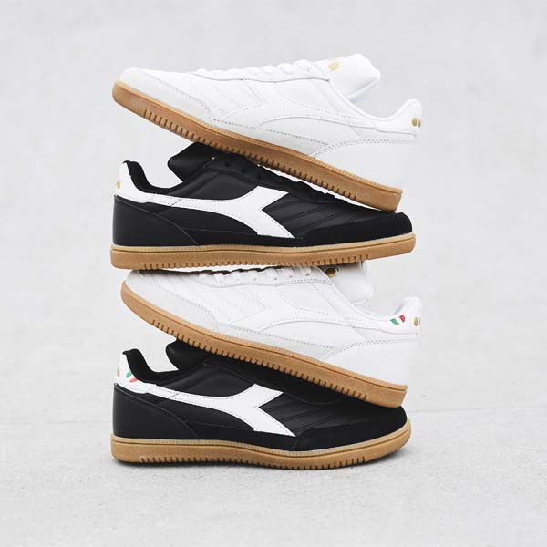 Diadora Launch Gold Indoor Trainers In Two Colourways - SoccerBible