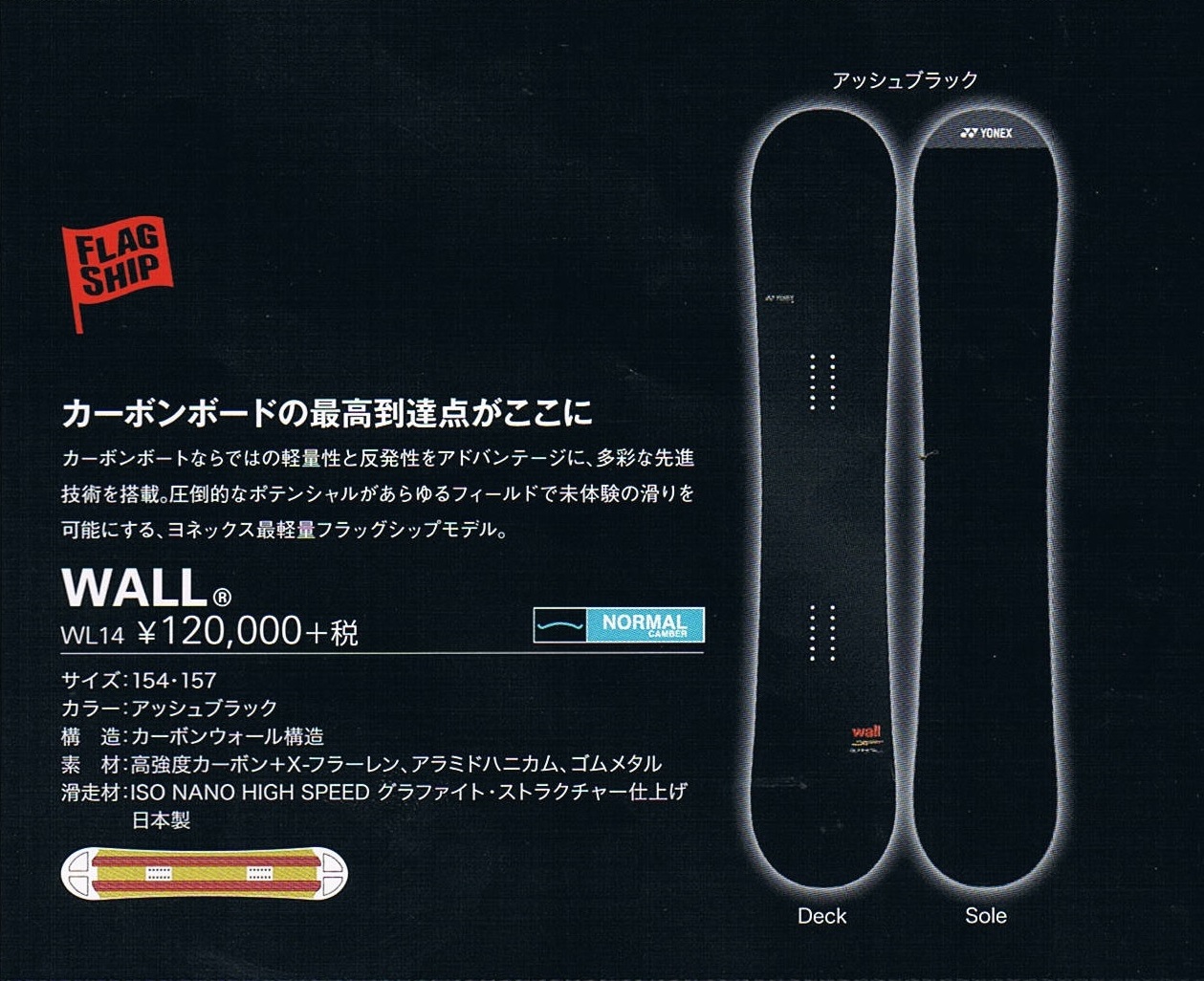 14-15ニューモデルスノーボードYONEX(ヨネックス) WALL(ｳｫｰﾙ) | 海底