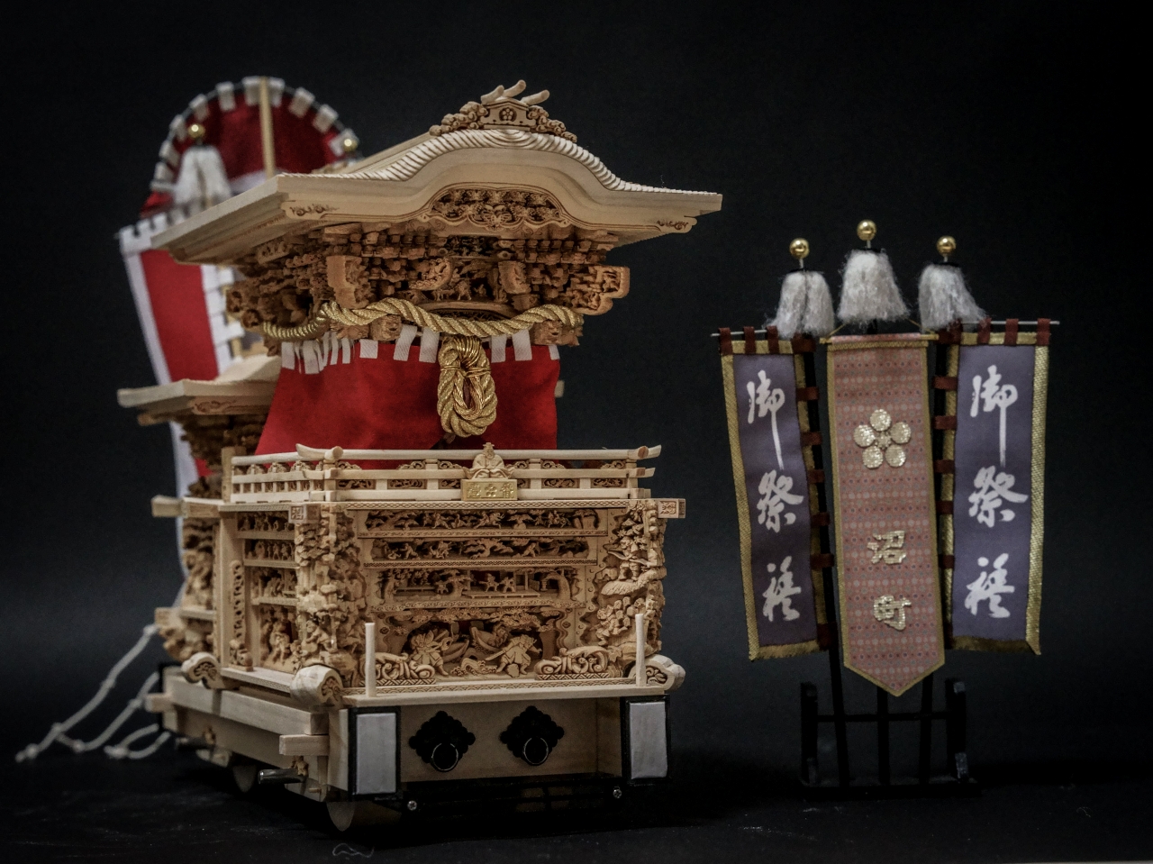 沼町先代地車1/20モデル - ミニだんじり製作 織広堂