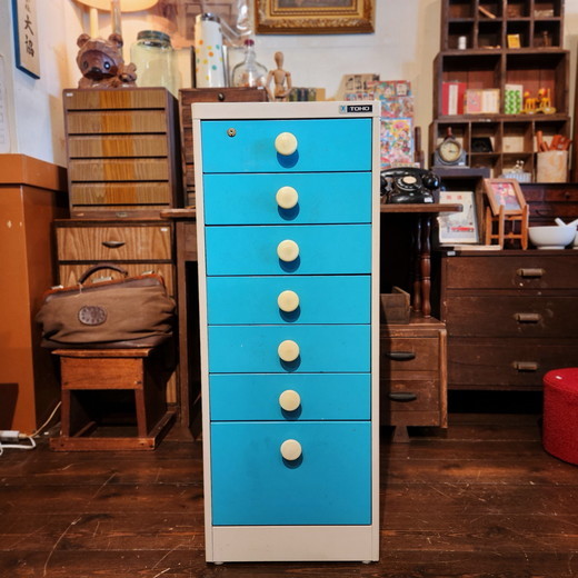 レトロポップなスチールキャビネット(スチールチェスト) - [Sold Out