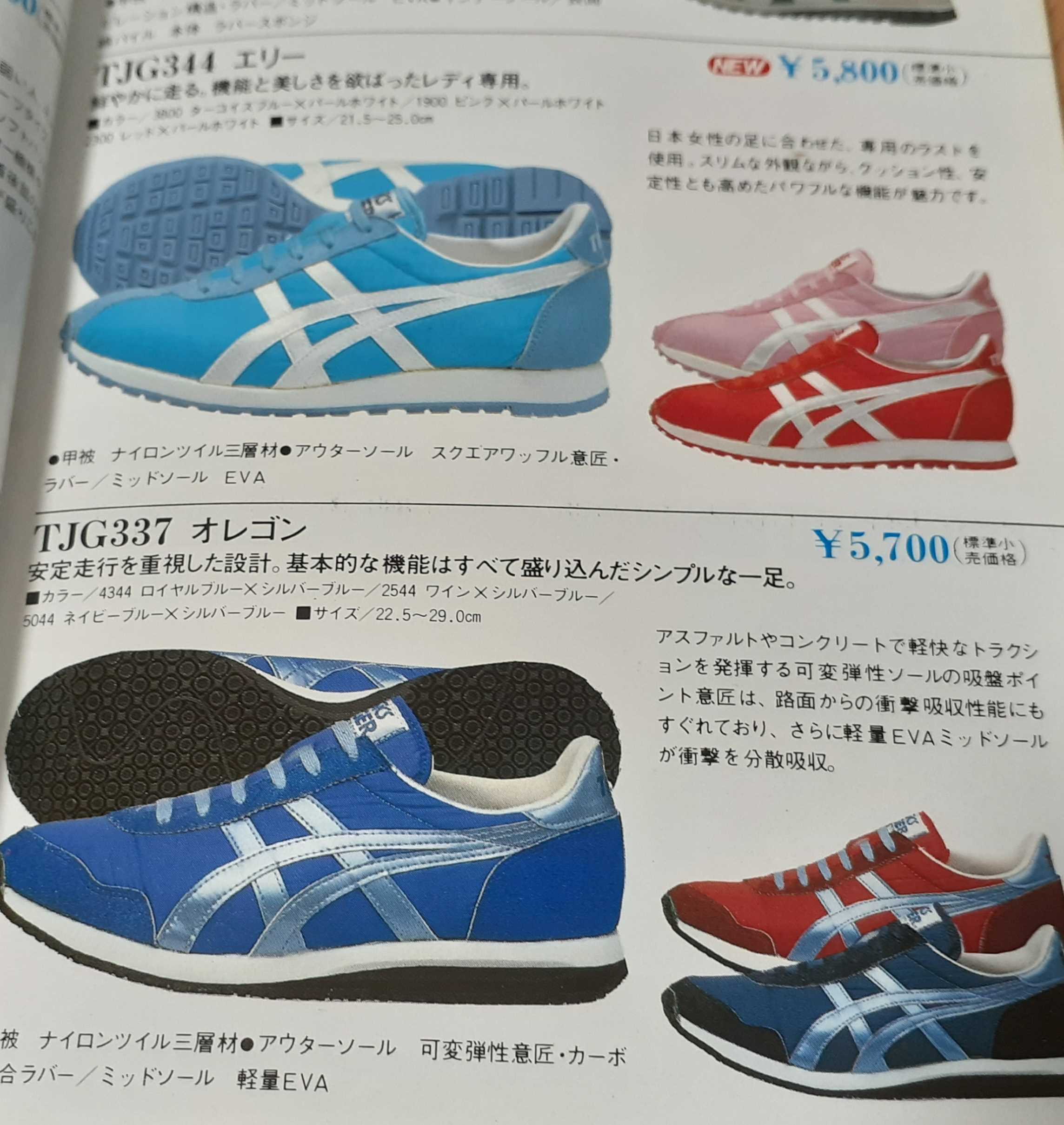 1983年、変革の予兆。アシックスタイガーのカタログより | 昔履いた