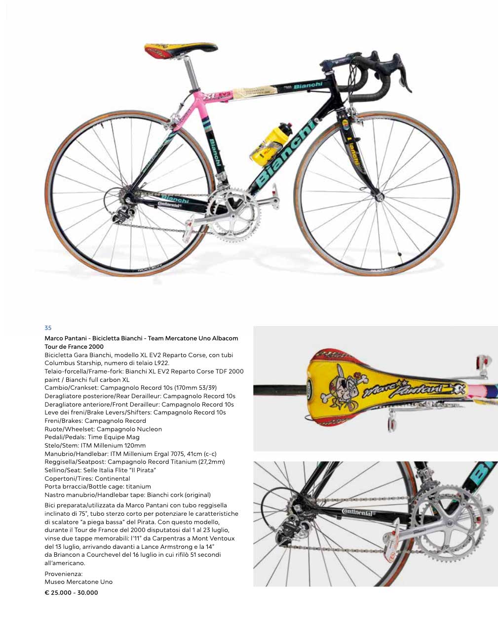 マルコ・パンターニの愛車ビアンキ2台がオークションに出品予定 意外に