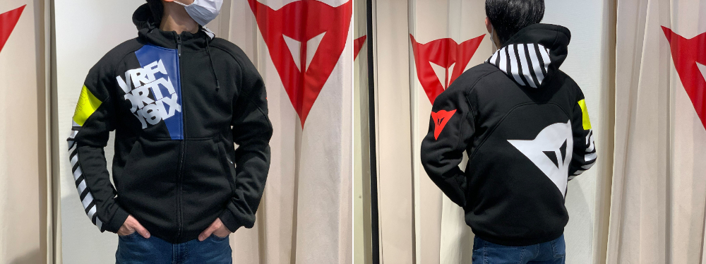 DAINESE×VR46コラボデザイン”VR46 DAEMON-X SAFETY HOODIE FULL ZIP”が