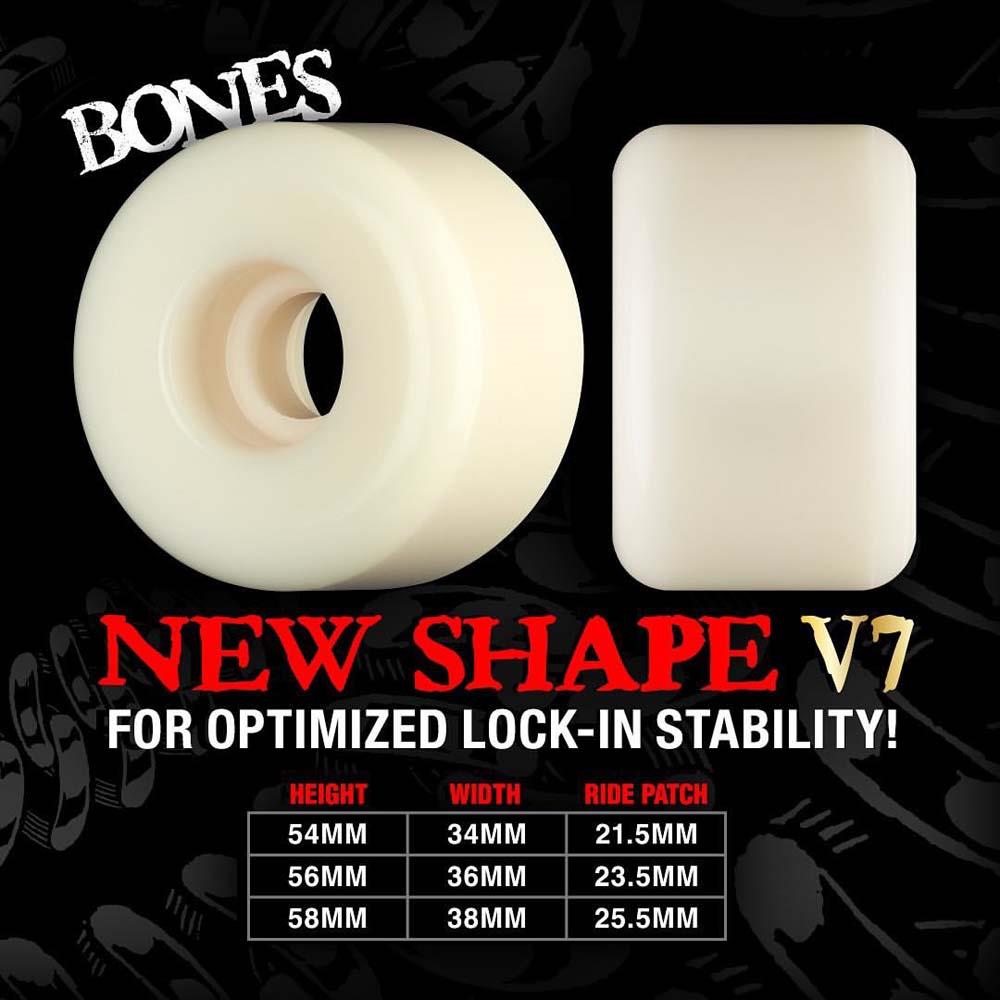 BONES WHEELS X-Formula Double Lock V7 Skateboard Wheels 54mm 99A