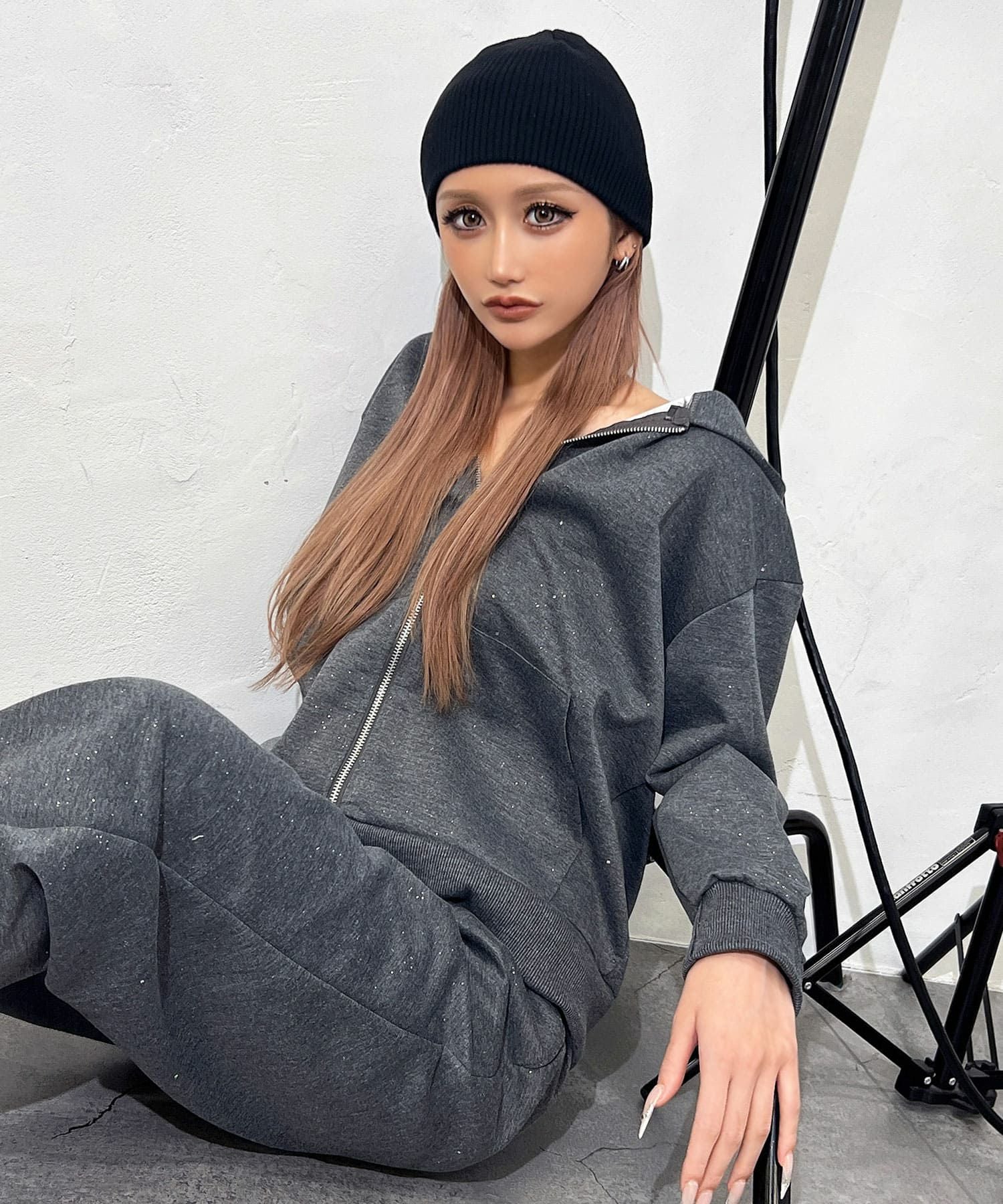 ラメ入りスウェットセットアップ | レディースギャルファッション通販