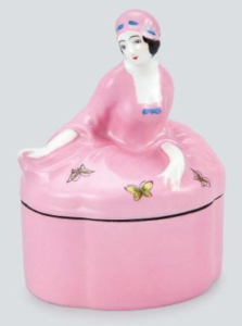 オールドノリタケ「アール・デコ パウダーボックス」「アール・デコ