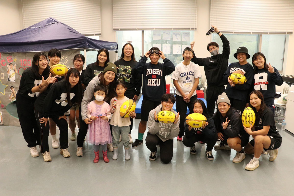流通経済大学文化祭ラグビー部出展イベントにて体験会を行いました