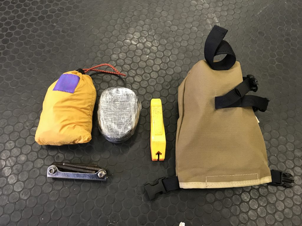 OUTER SHELL ADVENTURE* rolltop saddlebag (leopard) - BLUE LUG