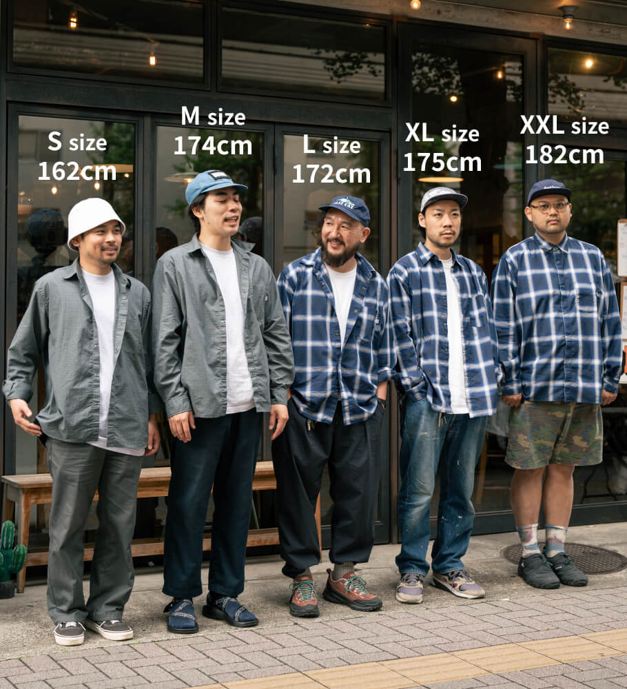 PILGRIM* max wind shirt (check grey) - BLUE LUG ONLINE STORE