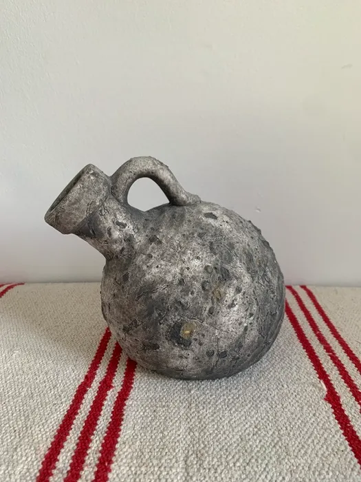 ドイツ ジャグ 花瓶 陶器 グレー 斜め アンティーク | Blue Swallow