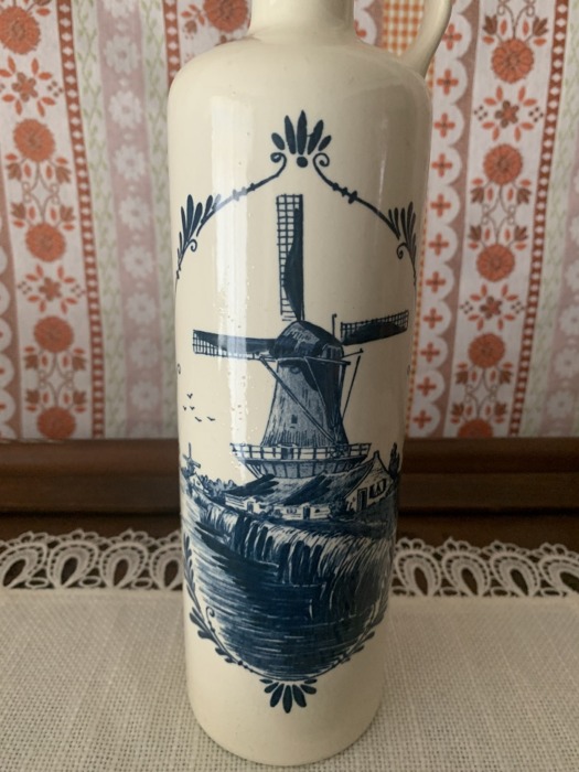 オランダ 70s ロイヤルデルフト ウィンドミル 陶器 花瓶 アンティーク