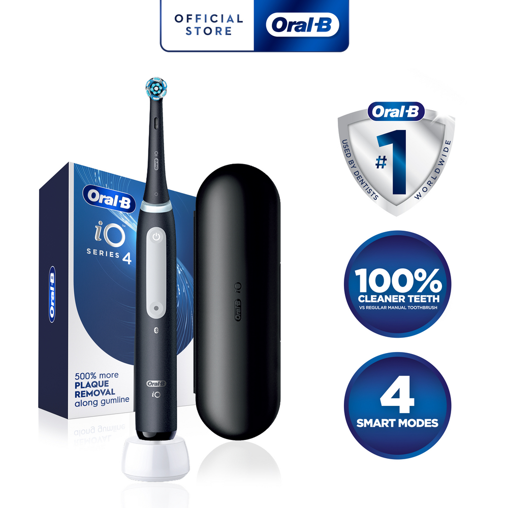 Oral-B iO4 Series 4 Electric Toothbrush Black - Braun & Oral-B NZ