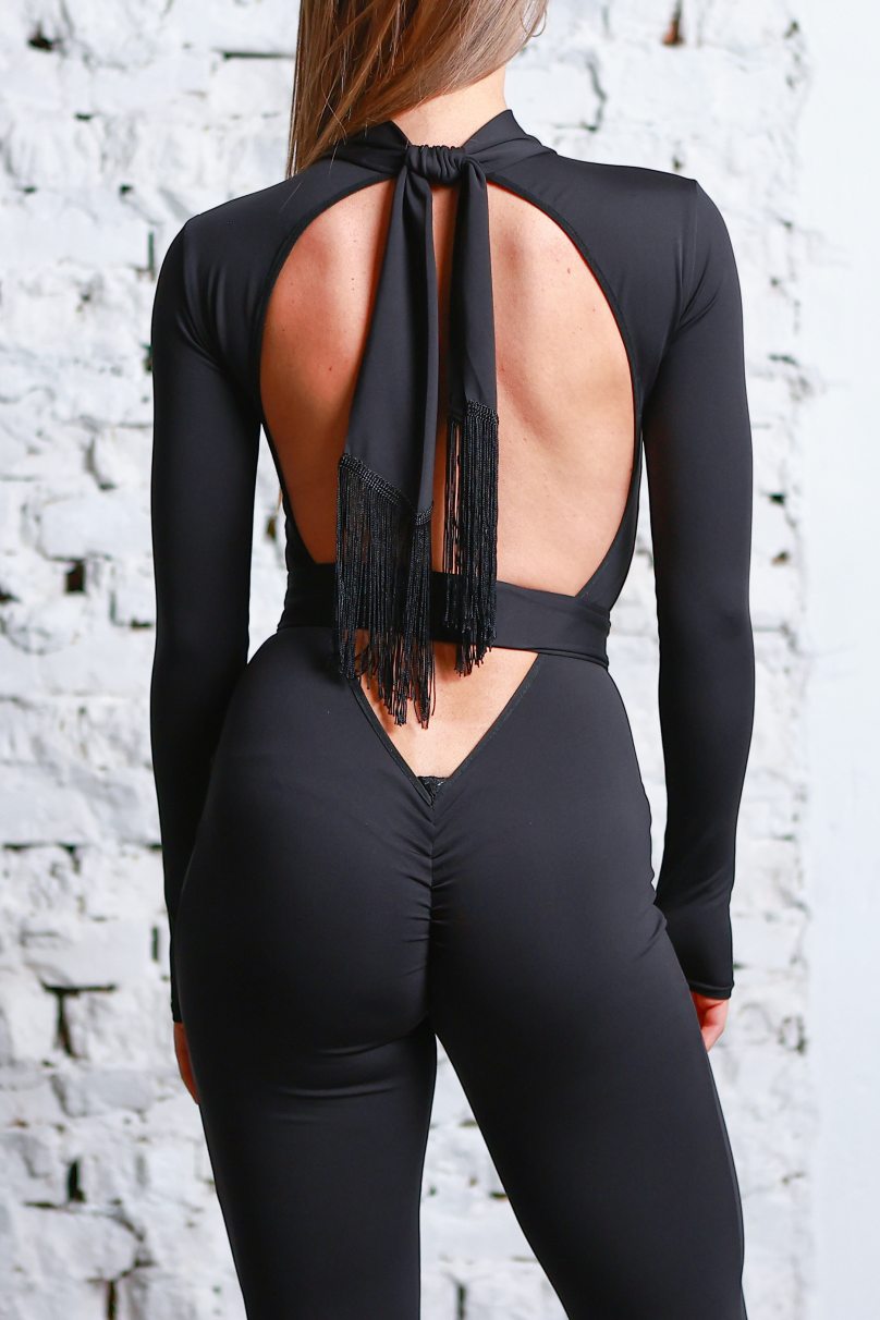 ラテンダンスジャンプスーツ J.E.M. 型番 Overall SASSY GIRL Black OV