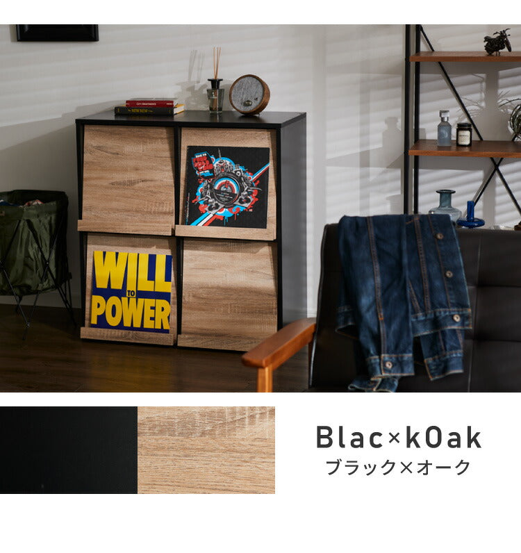 ディスプレイラック 扉2列2段タイプ 幅80cm 棚 ラック シェルフ