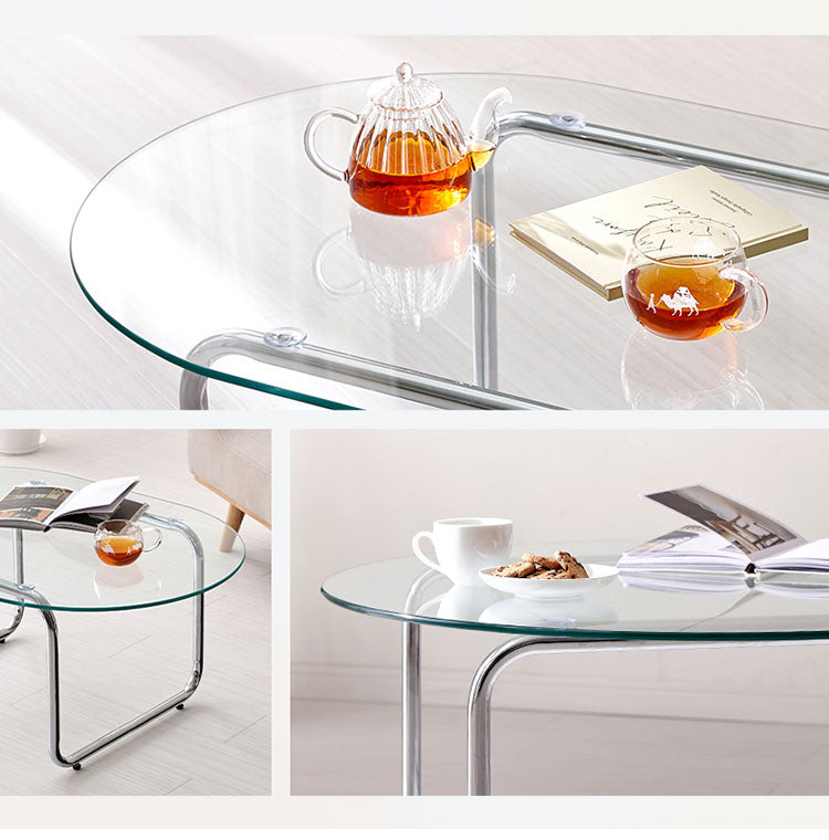 ガラステーブル 幅120cm 円形 おしゃれ 丸 ローテーブル センター