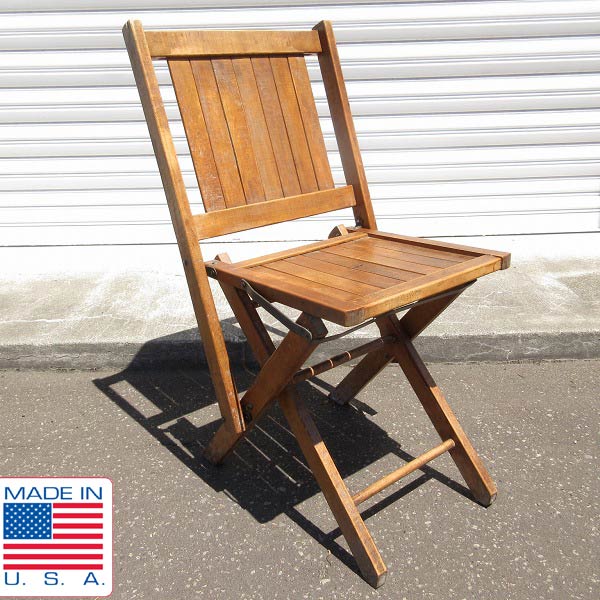 アンティーク/USA製/SIMMONS/シモンズ/ウッド/フォールディング チェア