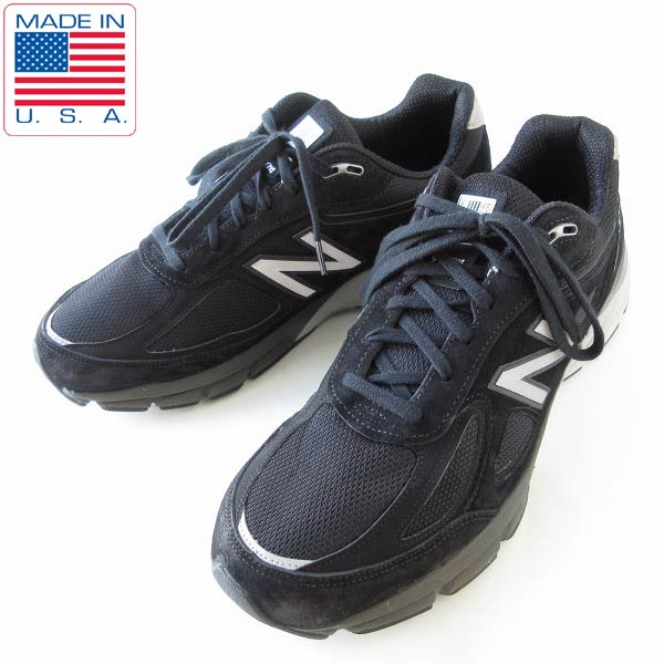 USA製/ニューバランス/M990 BK4/黒【US13-2E/幅広31cm】990v4/大きい