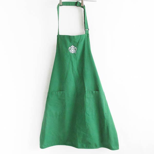 レア STARBUCKS COFFEE スターバックス エプロン 緑系 アメリカの