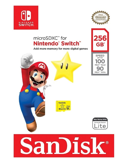 256GB Micro SanDisk Nintendo Switch SDXC Memory Card (SDSQXAO-256G