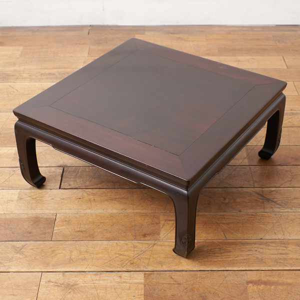 新品！4尺(120巾) 花梨無垢 高級座卓 座敷机 唐木家具 ちゃぶ台/検