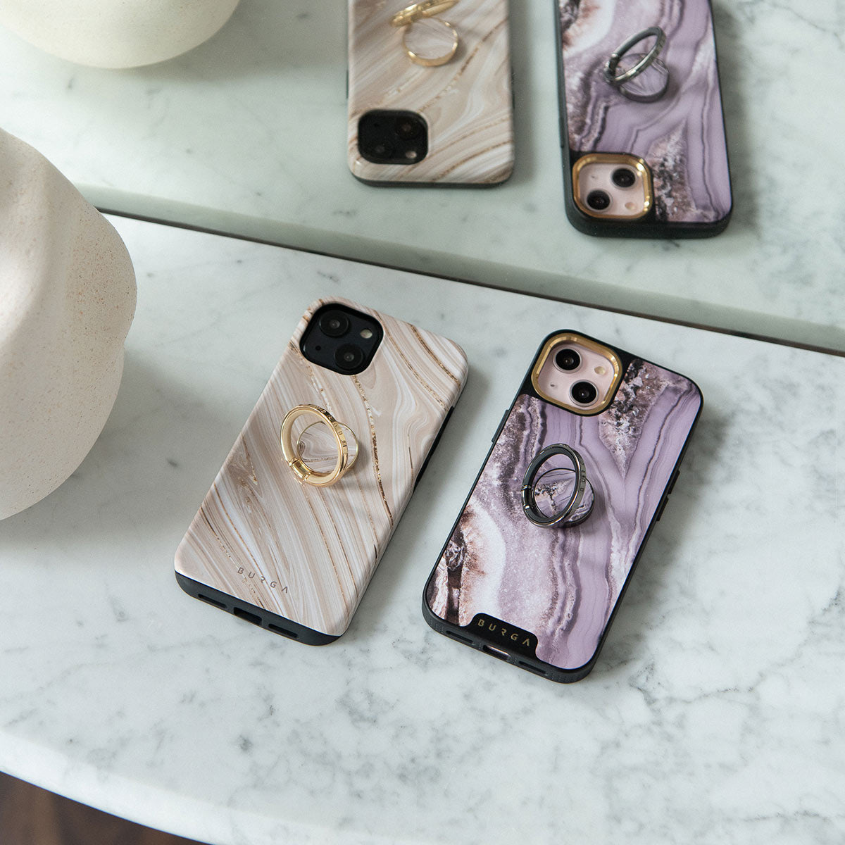 Full Glam - Beige iPhone 15 Pro Case | BURGA
