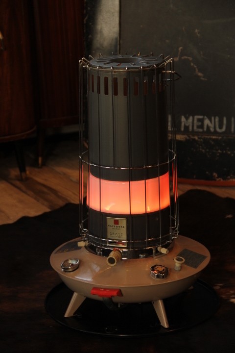 ナショナル石油ストーブ OS-352C 自動点火 元箱、スペア芯付き 昭和