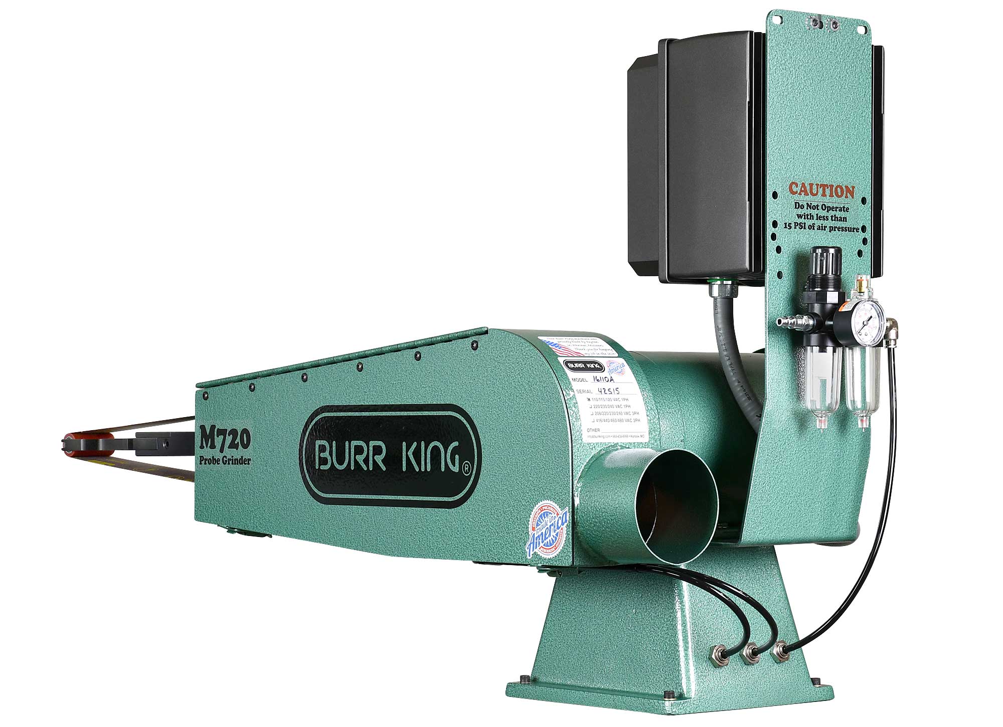 Model 720 1 x 72 or 2 x 72 Probe Belt Grinder: 16110A - Burr King