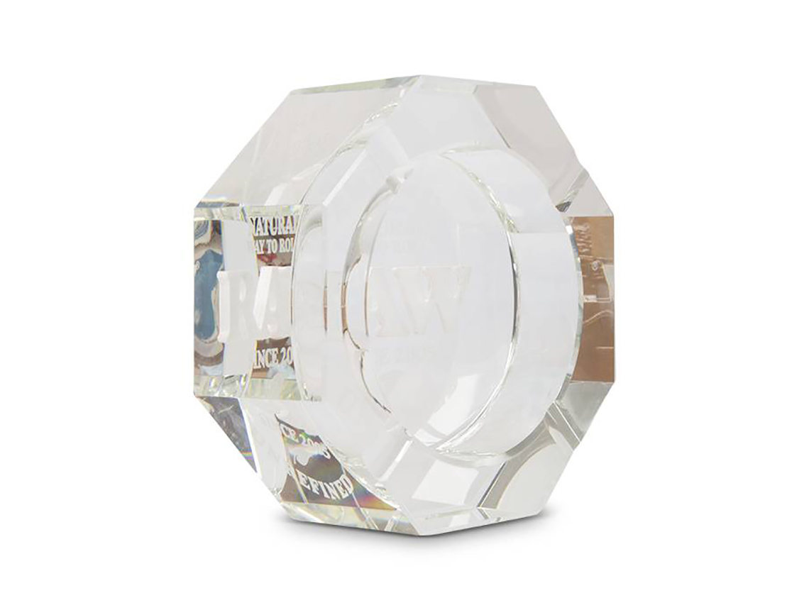 RAW CRYSTAL GLASS ASHTRAY ロウ クリスタルガラス アッシュトレイ