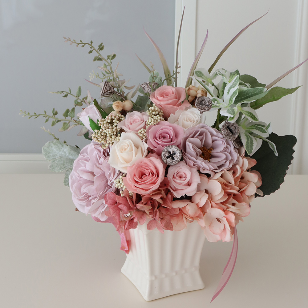 セミオーダー】プリザーブドフラワー ポットアレンジ